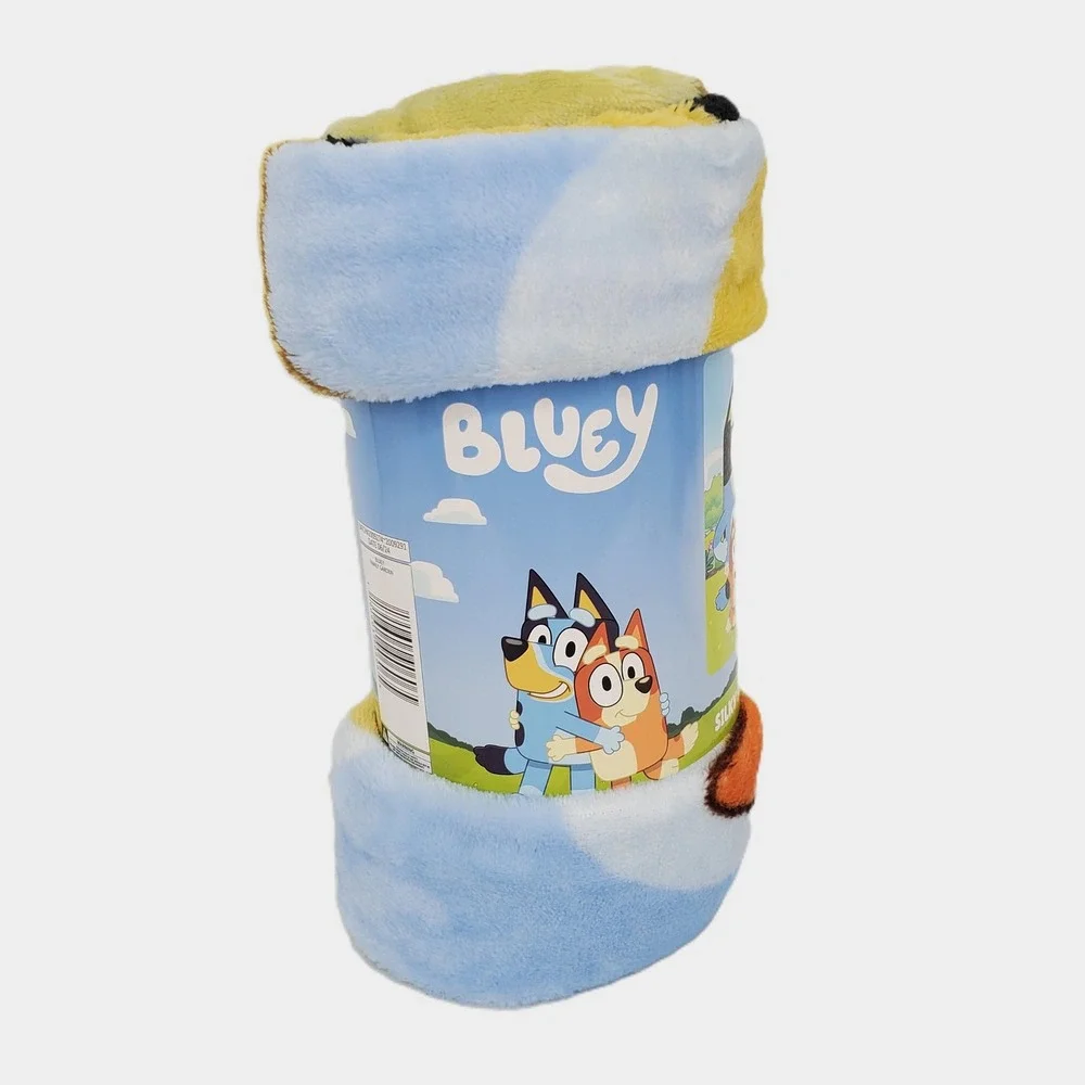 Bluey Family Garden Silky Soft Throw Blanket 46x60 Bingo Bandit Chilli Blueycore